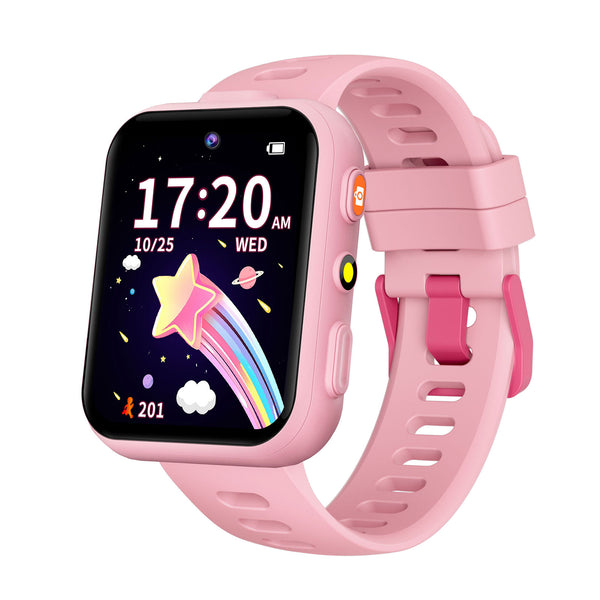 TICTIKY Planet 2 Kids smart watch with pedometer,  2 Cameras, 30 Puzzle Games, Learning Cards, Video Music Player, Audiobooks,  Alarm Clock, Birthday Gifts Toys for kids girls 4-10